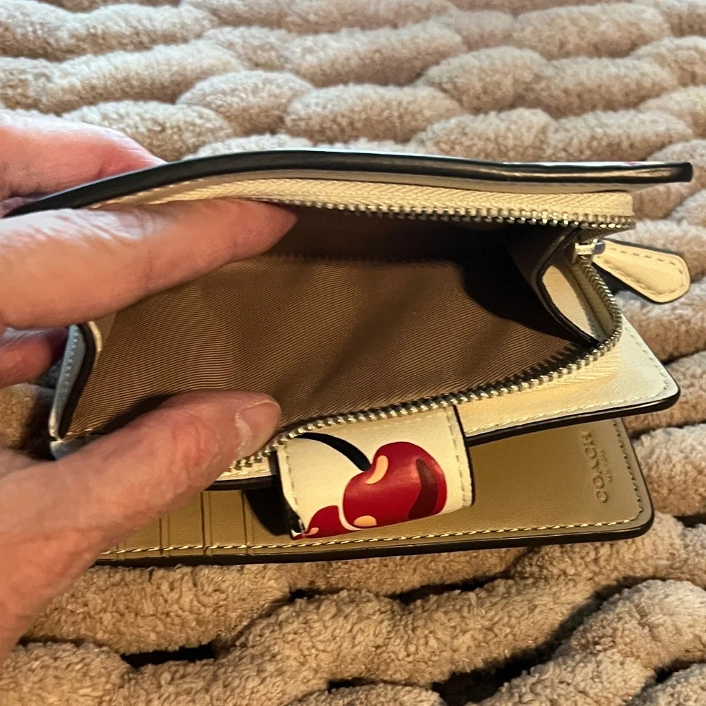 Coach Cream and Red Cherry Wallet - Picture 7 of 7